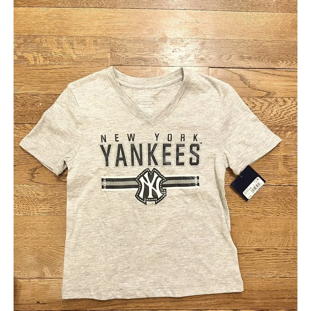 New York Yankees Official MLB Genuine Kids Youth Girls Size XS Shirt New W Tags - Picture 1 of 1